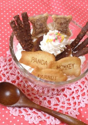 お菓子で飾る♪プリンアラモード-レシピのメイン写真