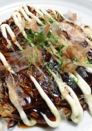 簡単！残ったそうめんでお好み焼き♪-レシピのメイン写真