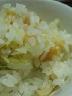 貝柱と白菜の炊き込みご飯-レシピのメイン写真