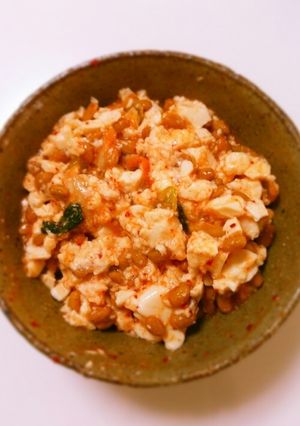 豆腐・納豆・キムチのねばとろ和え-レシピのメイン写真