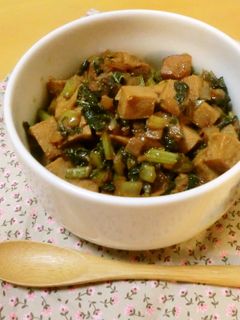 常備菜☆大根の葉と高野豆腐の味噌炒め煮-レシピのメイン写真
