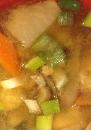 鶏だんご入り根菜の味噌汁-レシピのメイン写真
