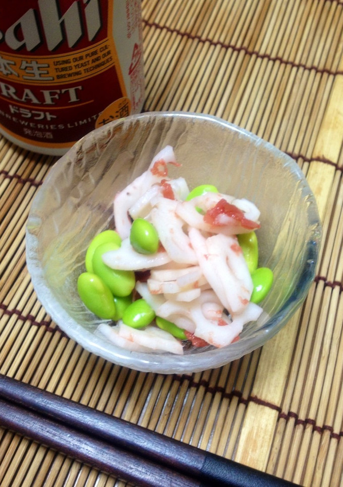 蓮根と枝豆の梅干し和え-レシピのメイン写真