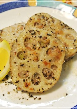ワインに合う！レンコンのはさみ焼き★-レシピのメイン写真