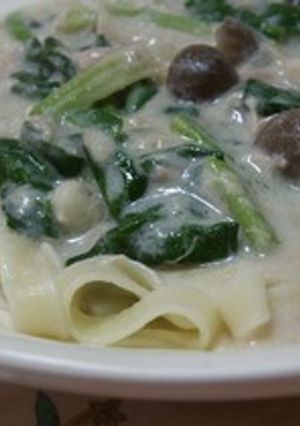 ほうれん草とツナのクリームパスタ-レシピのメイン写真