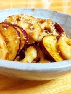 薩摩芋と蓮根の甘辛炒め-レシピのメイン写真