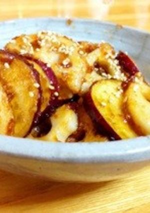 薩摩芋と蓮根の甘辛炒め-レシピのメイン写真