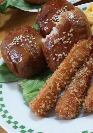 ボリューミー肉巻きおにぎり-レシピのメイン写真