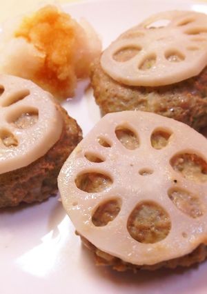 レンジで簡単☆レンコンハンバーグ-レシピのメイン写真
