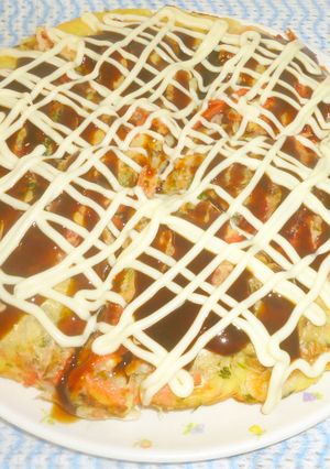 パパのタコ入りお好み焼き③-レシピのメイン写真
