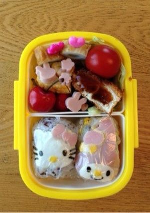 マイメロ、キティ簡単おにぎり-レシピのメイン写真