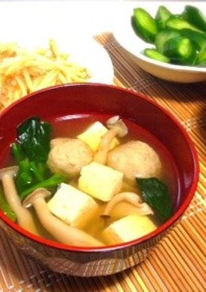 豆腐とつみれのお吸い物-レシピのメイン写真