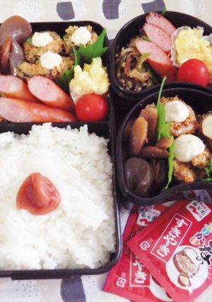 さんまのチーズ巻き磯部フライ弁当-レシピのメイン写真