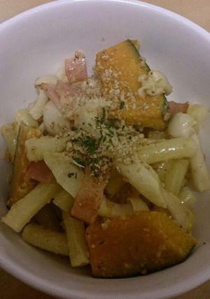 かぼちゃと茸とベーコンマカロニサラダ-レシピのメイン写真