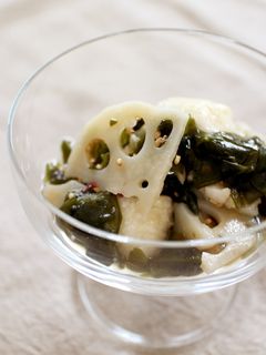 長芋と蓮根とわかめの中華サラダ-レシピのメイン写真