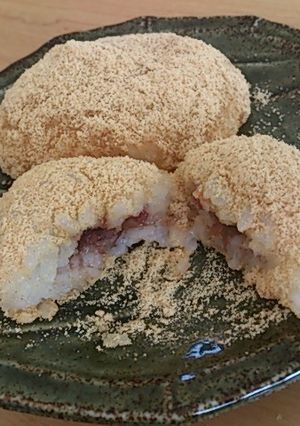 あずき缶で簡単！あずき包みのきな粉おはぎ-レシピのメイン写真