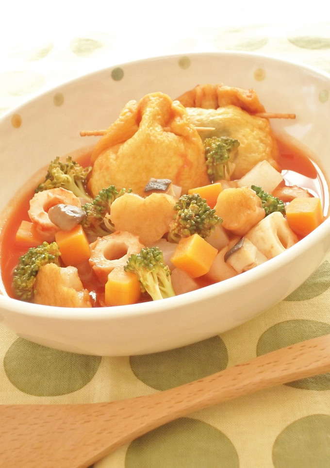 たっぷり野菜のおでん風トマトスープ-レシピのメイン写真