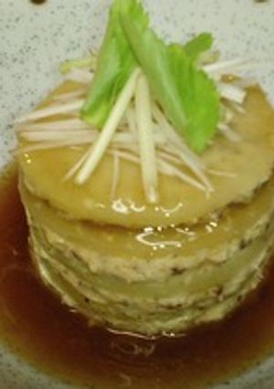 大根と鳥ひき肉の重ね蒸し-レシピのメイン写真