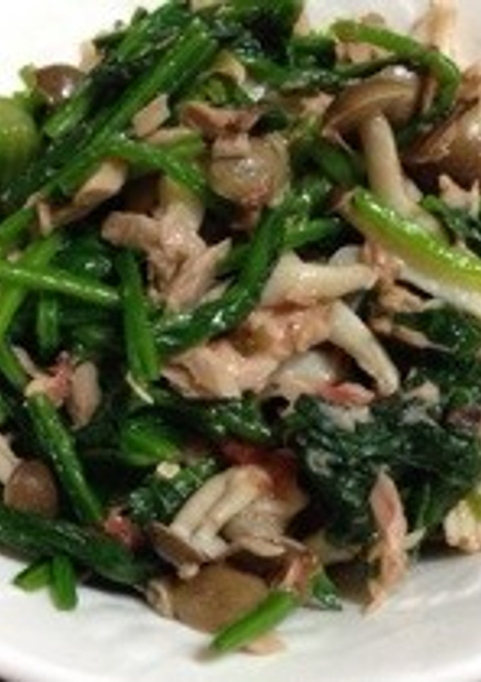 ほうれん草としめじの梅肉ツナ和え-レシピのメイン写真