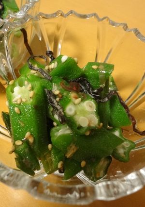 オクラと塩昆布で一品-レシピのメイン写真