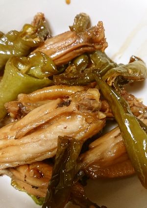 鶏と万願寺とうがらしのポン酢煮-レシピのメイン写真