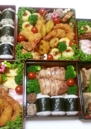 2013・大人5人子供3人分運動会弁当-レシピのメイン写真