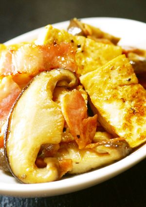 木綿豆腐･きのこ･ベーコンバター醤油焼き-レシピのメイン写真