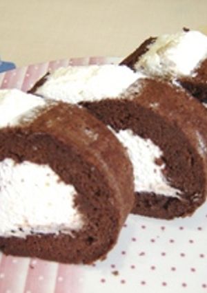 小麦粉不要！チョコスフレーロール-レシピのメイン写真