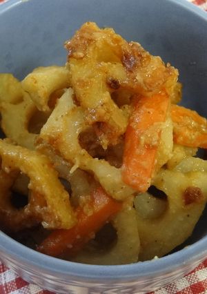 いつもの常備菜　レンコンのゴマ酢炒め-レシピのメイン写真