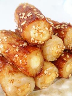 お弁当に☆チーズinちくわの甘辛焼き-レシピのメイン写真