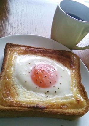 朝ぱん！目玉焼きトースト♪-レシピのメイン写真