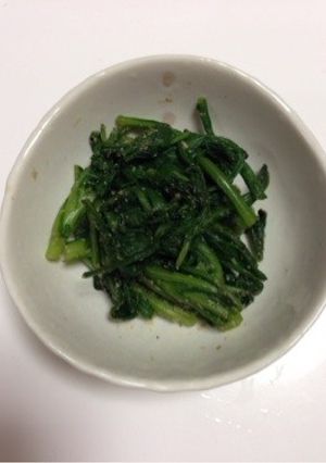 鍋の春菊が余ったら→春菊のごまあえ-レシピのメイン写真