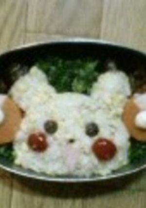 楽々◆ピカチュウ弁当◆でも栄養考えてﾏｽ-レシピのメイン写真