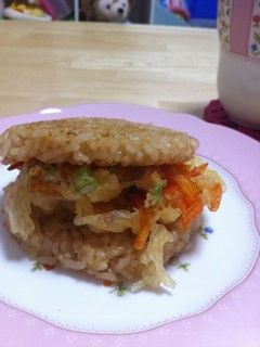 ☆残りご飯で、簡単!ライスバーガー☆-レシピのメイン写真