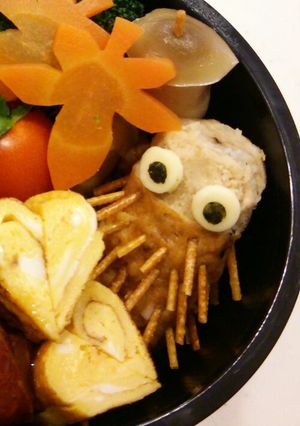 秋のキャラ弁☆簡単みのむしさん-レシピのメイン写真