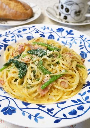 簡単＊ほうれん草のカルボナーラ-レシピのメイン写真