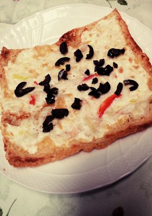 糖質オフ　カニぱふ油揚げピザ-レシピのメイン写真