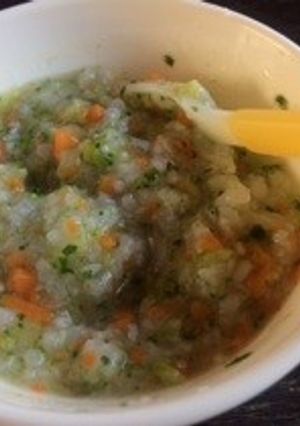離乳食中期☆野菜たっぷりリゾット風お粥-レシピのメイン写真