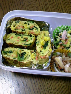 かわいい!!簡単!ほうれん草の玉子焼き-レシピのメイン写真