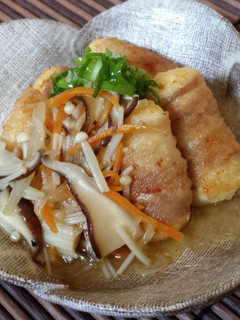 豆腐の豚バラ巻き♪きのこがけ!-レシピのメイン写真