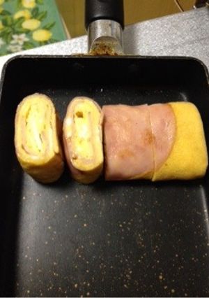 簡単 お弁当に いつもと違うハム卵焼き-レシピのメイン写真