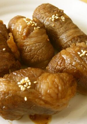 ご飯まで味染込む♪肉巻きおにぎり-レシピのメイン写真