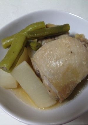 ぶつ切りモモ肉と大根の煮物-レシピのメイン写真
