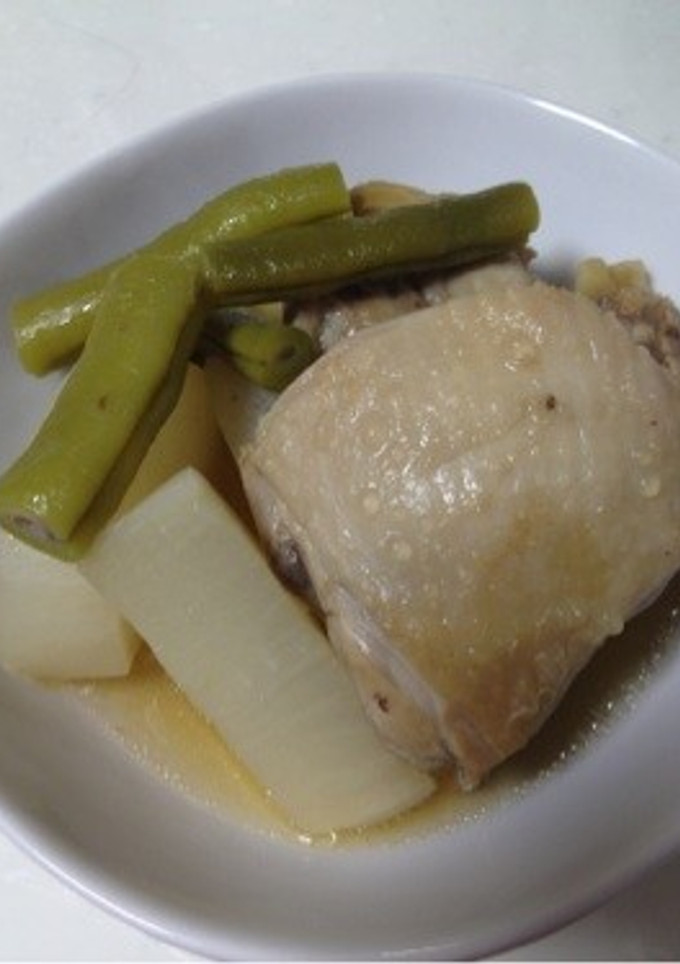 ぶつ切りモモ肉と大根の煮物-レシピのメイン写真