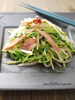もやしと豆苗のオイスターソース炒め-レシピのメイン写真