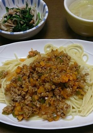 我が家のミートソーススパゲッティ-レシピのメイン写真