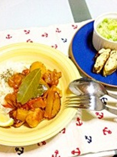 レディーサラダと鶏のトマト煮-レシピのメイン写真