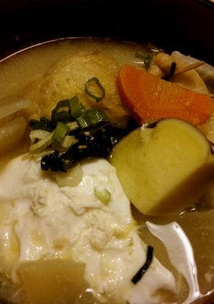 ご馳走味噌汁☆巾着入り-レシピのメイン写真