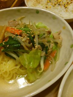 野菜たっぷり♪塩ラーメン♪ご飯つき♪-レシピのメイン写真