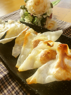 餃子☆シュウマイの皮でゆで卵焼き-レシピのメイン写真